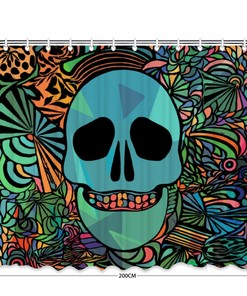Edgy Skulls Bath Shower Curtain - A Bold Statement In Your Bathroom