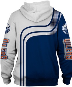 Edmonton Oilers Long Sleeve All Over Print 3D Zip Up Hoodie Gifts For Fans 