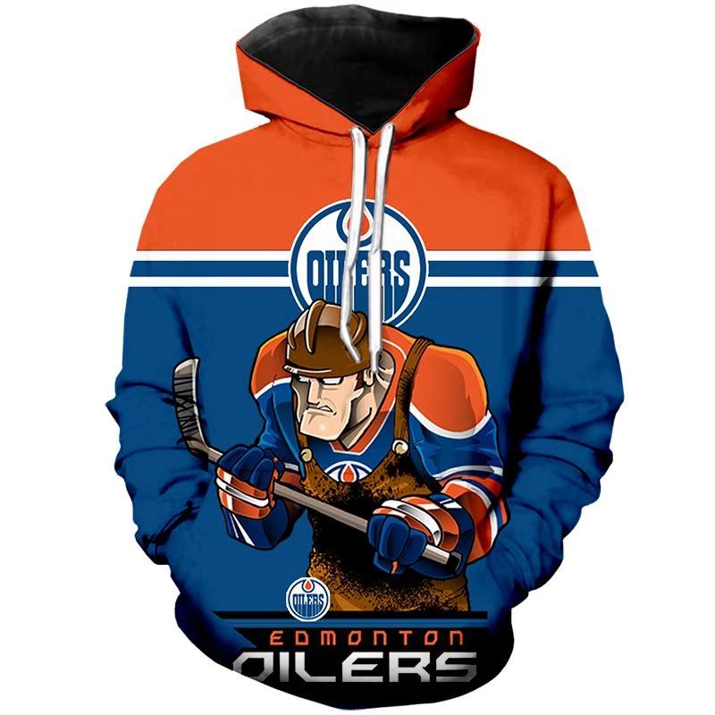 Edmonton Oilers Mascot All Over Print 3D Hoodie For Fans