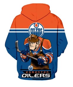 Edmonton Oilers Ultra-Cool All Over Print 3D Long Sleeve Hoodie For Fans