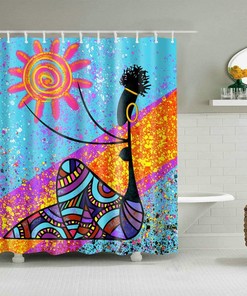 Egyptian Sun Shower Curtain - Artistic Bathroom Decor