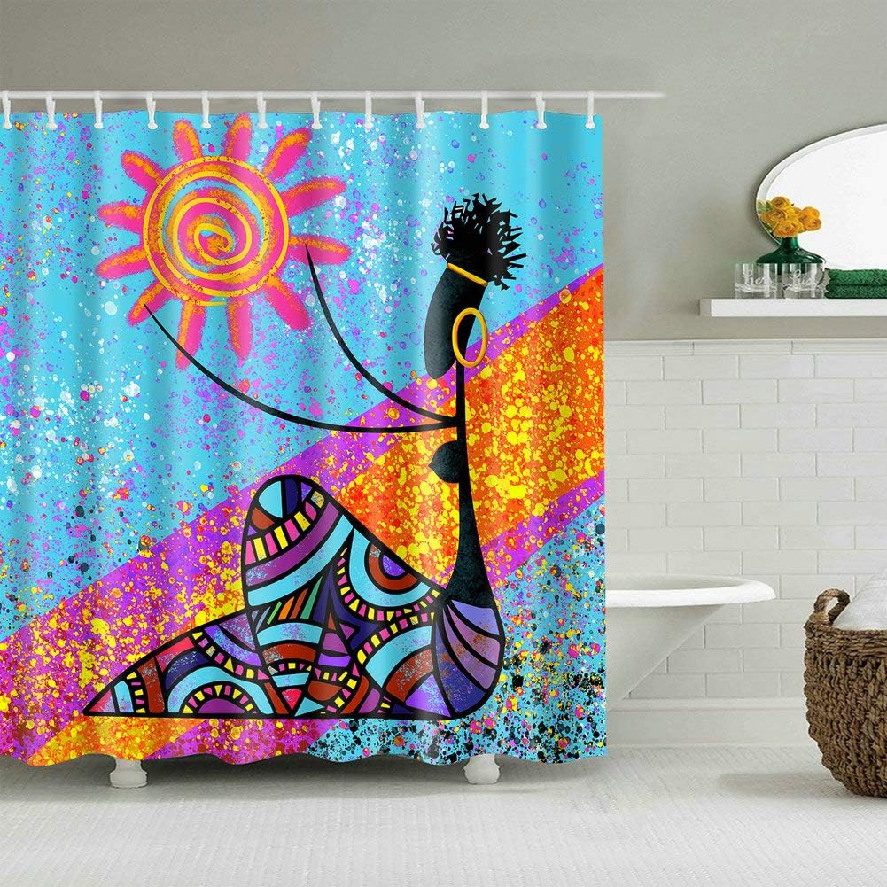 Egyptian Sun Shower Curtain - Artistic Bathroom Decor