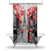 Eiffel Tower Building Printed Shower Curtain, Artistic Touch For Travel-Inspired Bathroom Decor