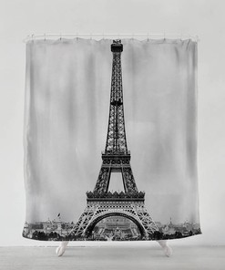 Eiffel Tower France Shower Curtain, Bohemian Home Decor Unique Wedding Gift - S#70
