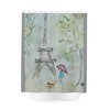 Eiffel Tower Painting Shower Curtain - Parisian Bathroom Decor 