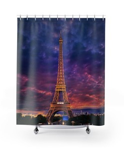 Eiffel Tower Paris France Shower Curtain For Bathroom - 
