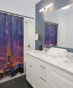 Eiffel Tower Paris France Shower Curtain For Bathroom -