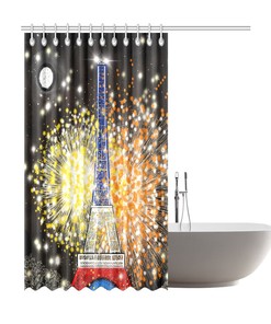 Eiffel Tower Paris Shower Curtain - Bastille Day for Bathroom Decor