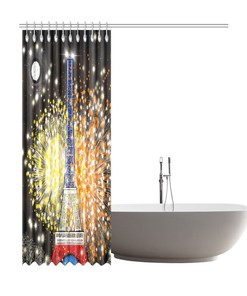 Eiffel Tower Paris Shower Curtain - Bastille Day for Bathroom Decor