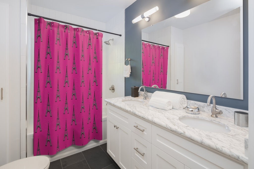 Eiffel Tower Paris Shower Curtain For Bathroom -