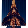 Eiffel Tower Paris Waterproof Shower Curtain, French Bathroom Decor - 