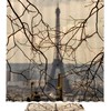 Eiffel Tower Pattern Waterproof Shower Curtain, Chic Bathroom Decor - 