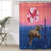 Eiffel Tower Print Shower CurtainWaterproof Bathroom Liner for Women & Kids