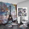 Eiffel Tower Waterproof 3D Shower Curtain for a Romantic and Paris Inspired Bathroom Theme