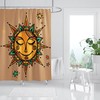 Elegant 3D Sun Pattern Waterproof Fiber Bathroom Shower Curtain