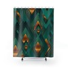 Elegant And Chic Art Deco Inspired Shower Curtain For Bathroom 