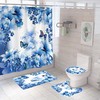 Elegant And Delicate Butterfly Floral Shower Curtain For Classic Bathroom Decor