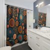 Elegant And Unique Floral Shower Curtain With Boho Style For Bathroom Decoration