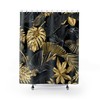 Elegant Black and Gold Tropical Designer Shower Curtain 
