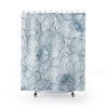 Elegant Blue And White Floral Shower Curtain With Classic Design For Bathroom Decor