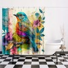 Elegant Boho Bird Shower Curtain For Minimalist Bathroom Decor