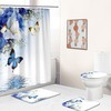 Elegant Butterfly Floral Shower Curtain For Chic Bathroom Decor