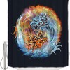 Elegant Chinese Style Shower Curtain In Eight Diagram Design