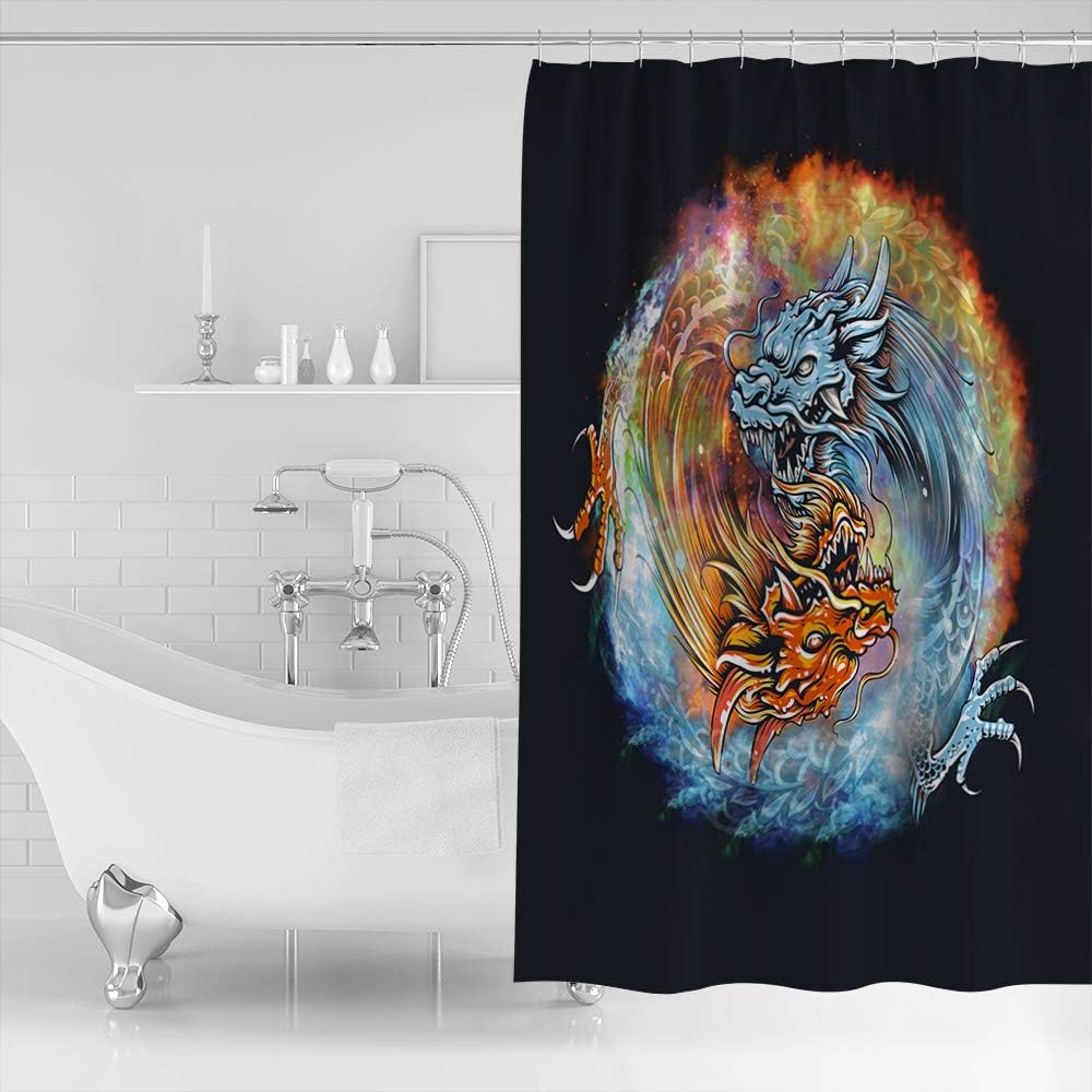 Elegant Chinese Style Shower Curtain In Eight Diagram Design - Image 2