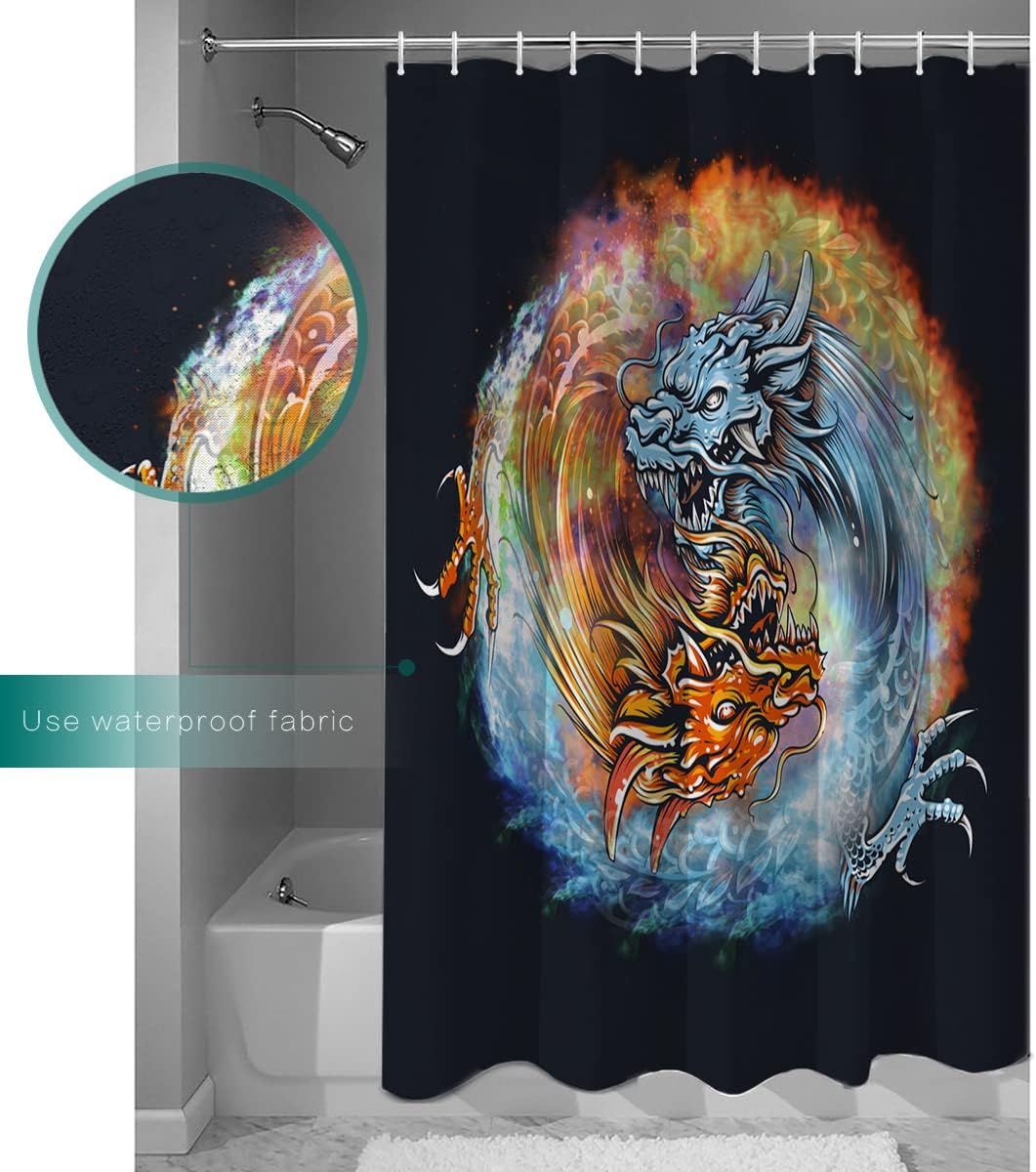 Elegant Chinese Style Shower Curtain In Eight Diagram Design - Image 3