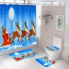 Elegant Christmas Night Shower Curtain - Waterproof Fabric Bathroom Decor