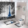Elegant Eiffel Tower Romantic Stylish Waterproof Fabric Shower Curtain 