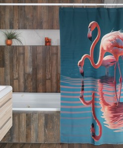 Elegant Flamingo Shower Curtain As Unieke Badkamer Decoratie Accessoires