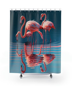 Elegant Flamingo Shower Curtain As Unieke Badkamer Decoratie Accessoires