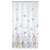Elegant Floral Butterfly Garden Shower Curtain For Chic Bathroom Decor