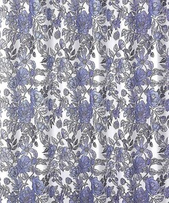 Elegant Floral Printed Shower Curtain - Waterproof And Durable