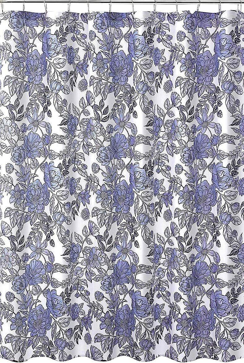 Elegant Floral Printed Shower Curtain - Waterproof And Durable