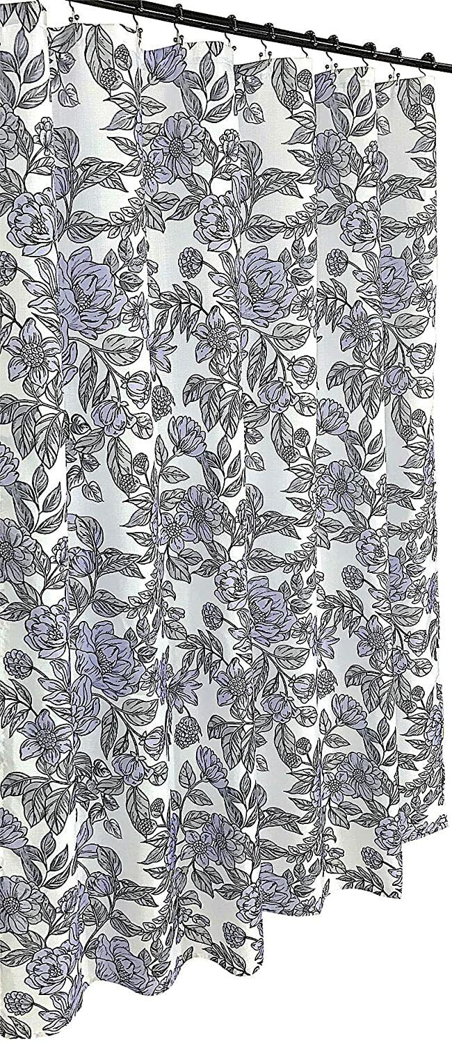 Elegant Floral Printed Shower Curtain - Waterproof And Durable - Image 2