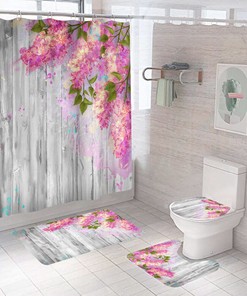 Elegant Floral Shower Curtain, Perfect For Adding A Sophisticated Touch To Your Bathroom