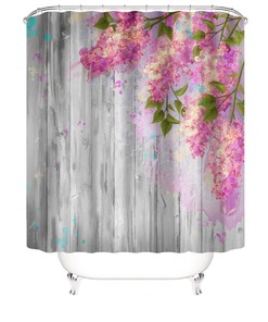Elegant Floral Shower Curtain, Perfect For Adding A Sophisticated Touch To Your Bathroom