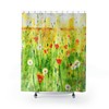 Elegant Floral Watercolour Print Shower Curtain for Luxury Bathroom Decor, 72x72 - Best Shower Curtains