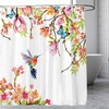 Elegant Flower Hummingbird Shower Curtain For A Chic Vibe - Stylish And Waterproof