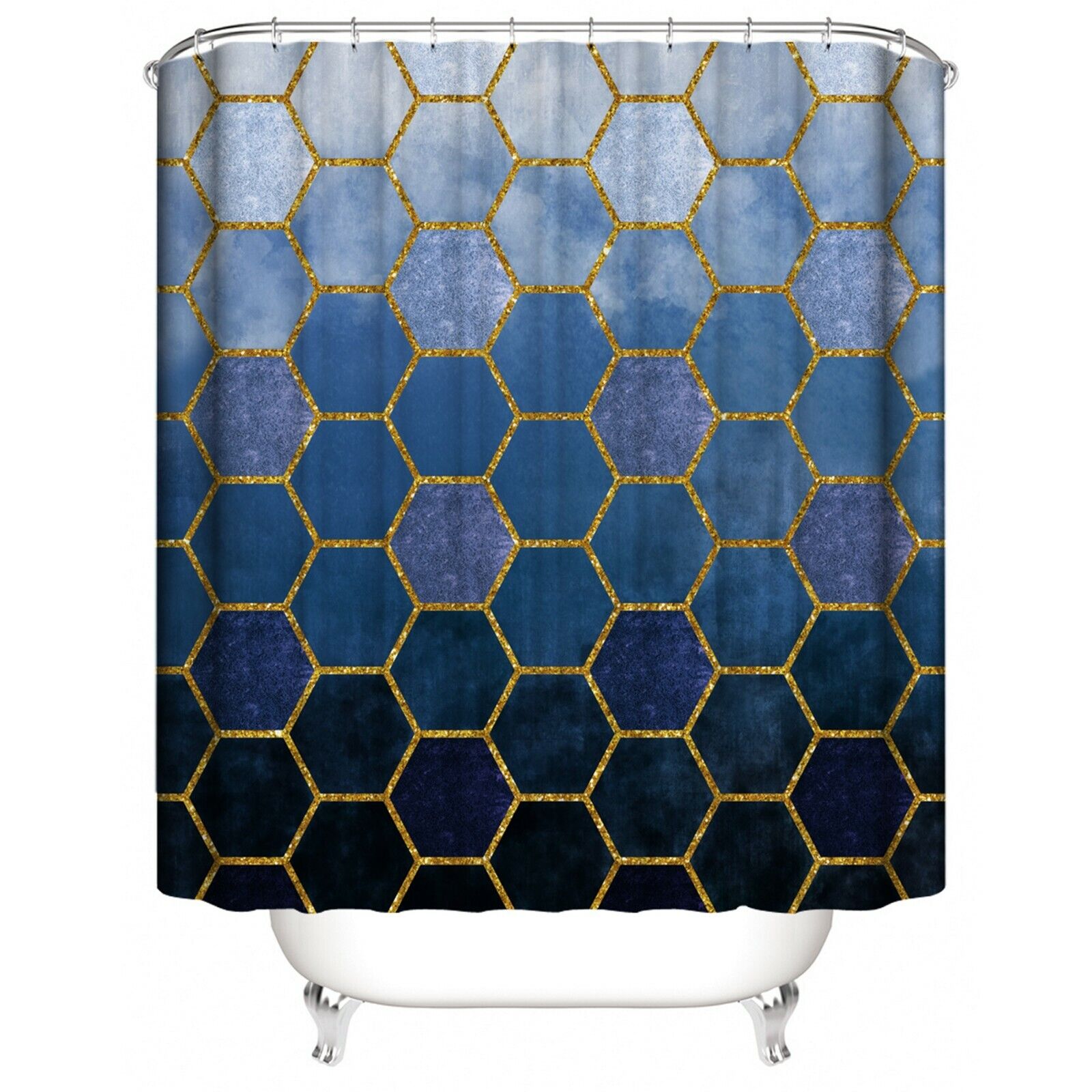 Elegant Geometric Pattern Shower Curtain For Modern Bathroom Decor