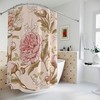 Elegant Gold and Pink Peony Shower Curtain for a Luxe Bathroom