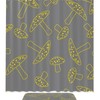 Elegant Golden Mushroom Head Shower Curtain For A Glamorous Look