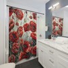 Elegant Gothic Poppies Shower Curtain - Botanical Field Of Flowers, Touch Of Maximalism, Unique Home Decor
