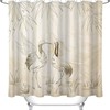 Elegant Hand-Painted Red-Crowned Cranes Shower Curtain for Bathroom