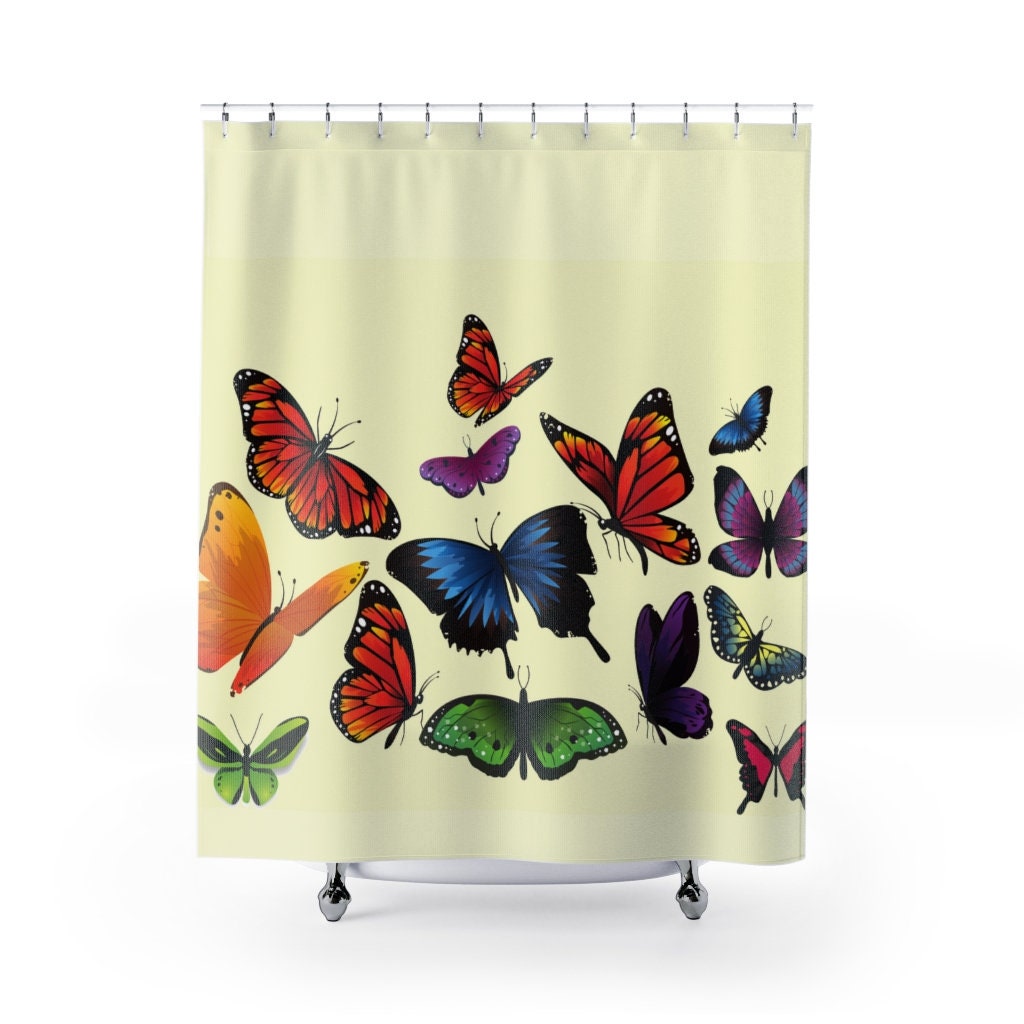 Elegant Heavenly Butterfly Shower Curtain For Chic Bathroom Decor