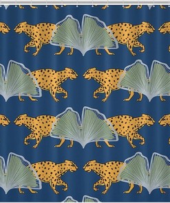 Elegant Leopard Print Bathroom Curtain for Chic Interior Design