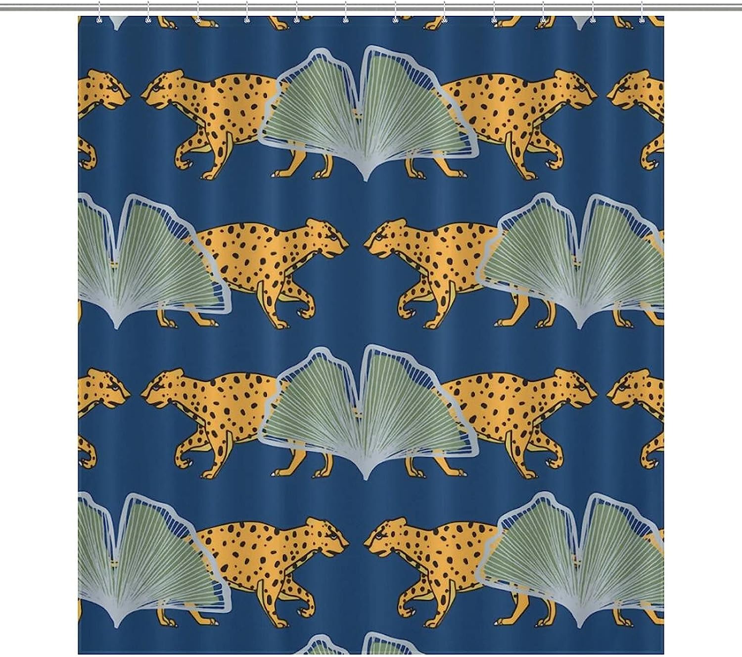 Elegant Leopard Print Bathroom Curtain for Chic Interior Design