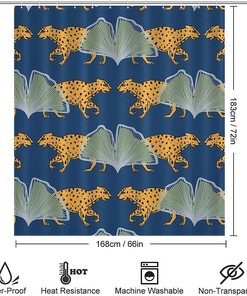 Elegant Leopard Print Bathroom Curtain for Chic Interior Design